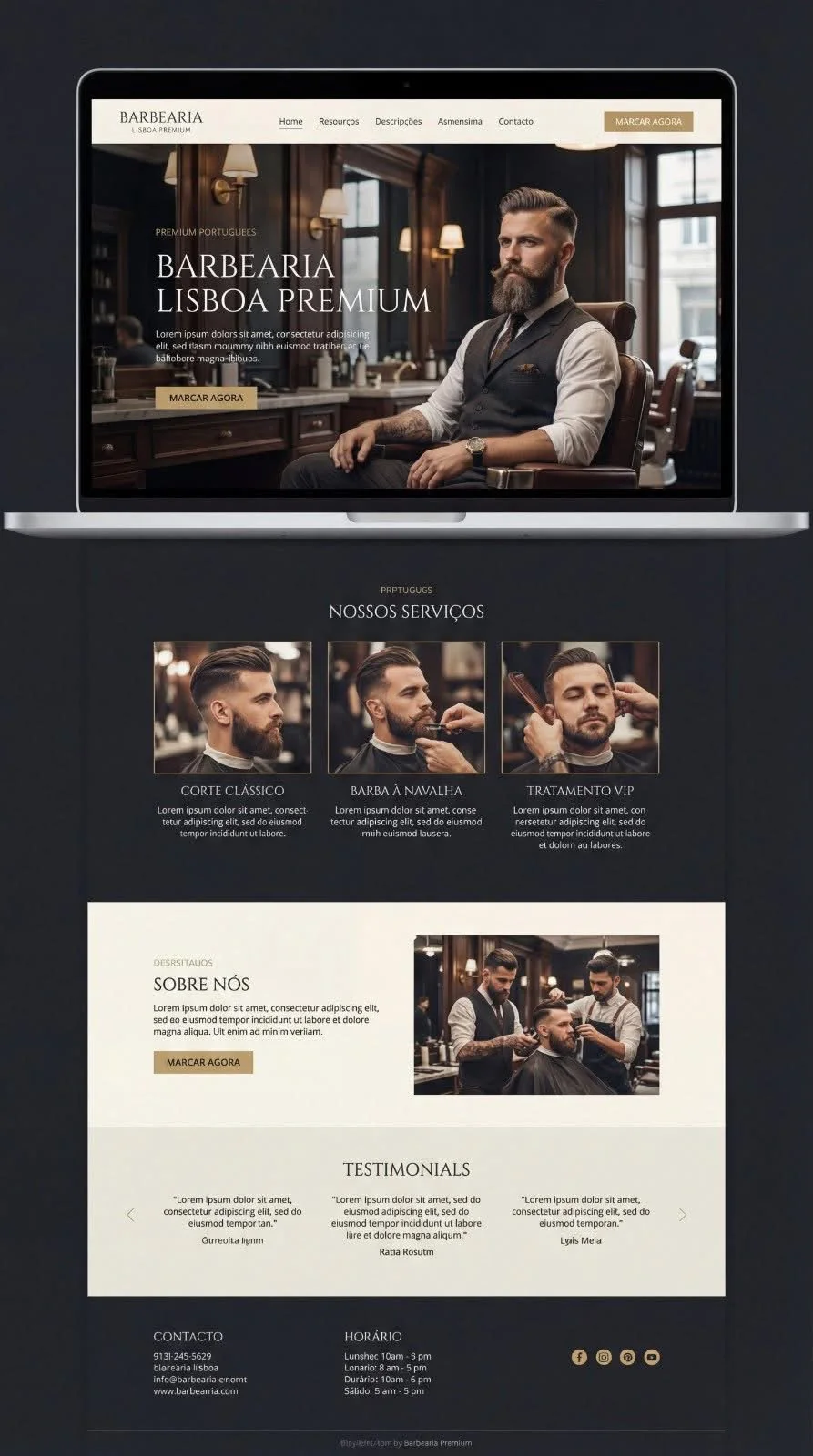 Interface Principal e Identidade da Barbearia